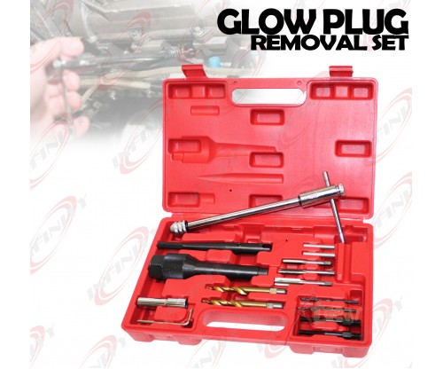 New 16Pc Glow Plug Removal Remover Car Garage Tool Set Kit Damaged 8mm 10mm